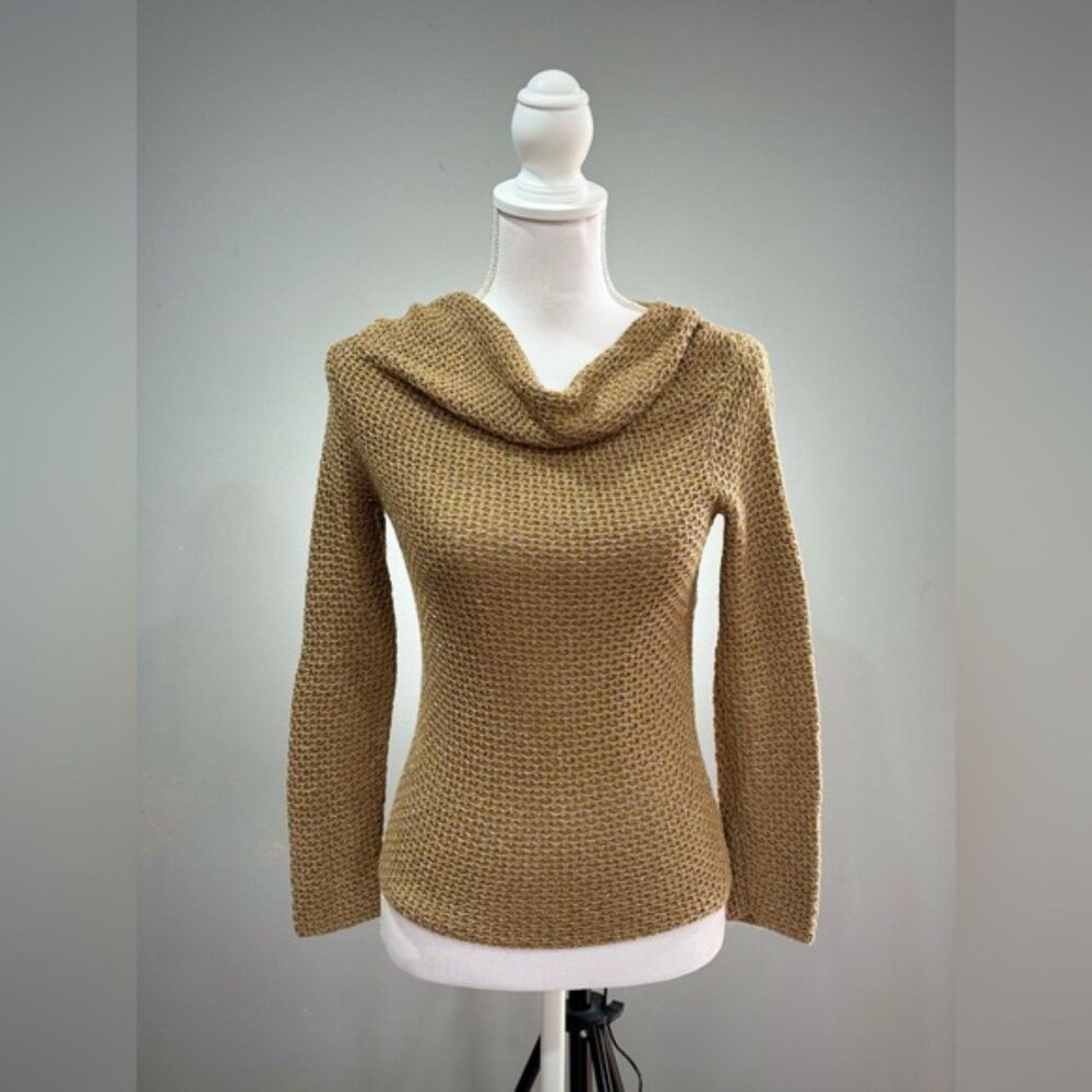 SALE! Gold Jones New York Waffle Knit Sweater Size PP EUC